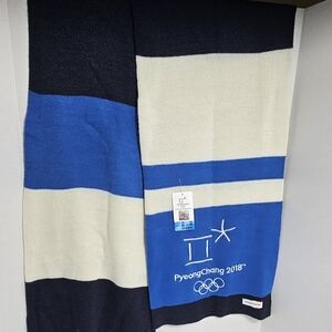 PyeongChang 2018 Olympic Scarf - Blue and Cream
